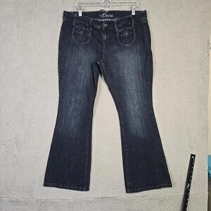 Old Navy Diva Jeans 14 Reg Size Womens Bootcut Rise Blue Stretch